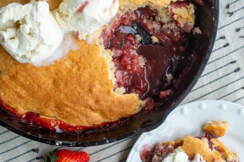 Sourdough Strawberry Cobbler