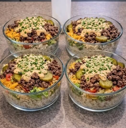 Cheeseburger Protein Bowls